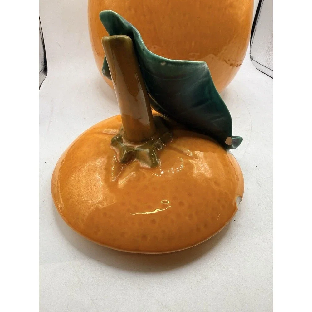 Vintage 1960's California Originals Pottery Orange Fruit Cookie Jar Made In USA